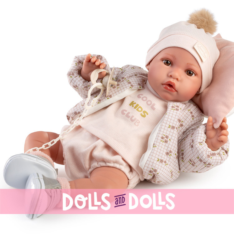 Muñeca Antonio Juan 40 cm - Recién Nacida Erika con bómber