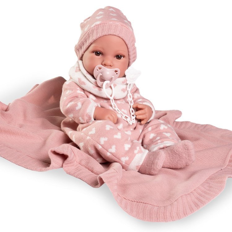 Muñeca Antonio Juan 42 cm - Recién Nacida Erika con toquilla