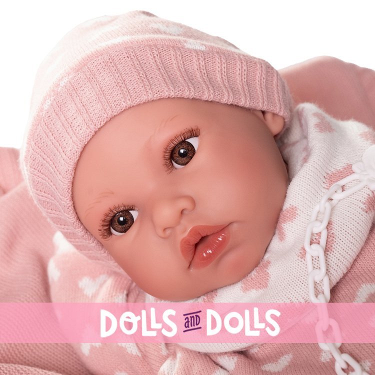 Muñeca Antonio Juan 42 cm - Recién Nacida Erika con toquilla
