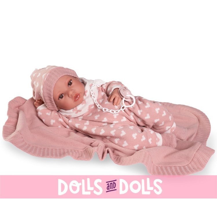 Muñeca Antonio Juan 42 cm - Recién Nacida Erika con toquilla