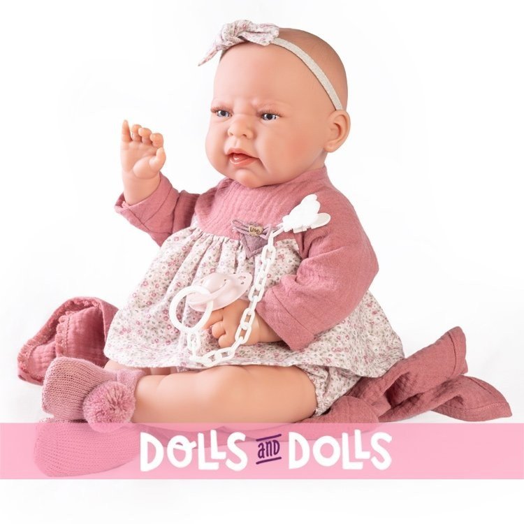 Muñeca Antonio Juan 42 cm - Recién nacida Lea con mantita muselina