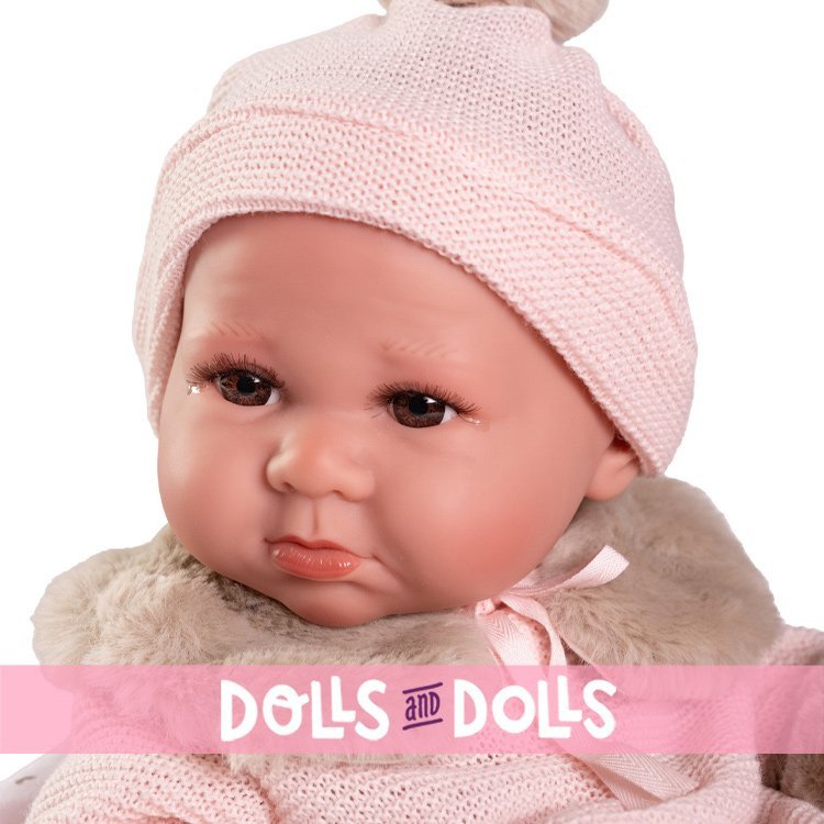 Muñeca Antonio Juan 42 cm - Recién Nacida Luca con mantita flores