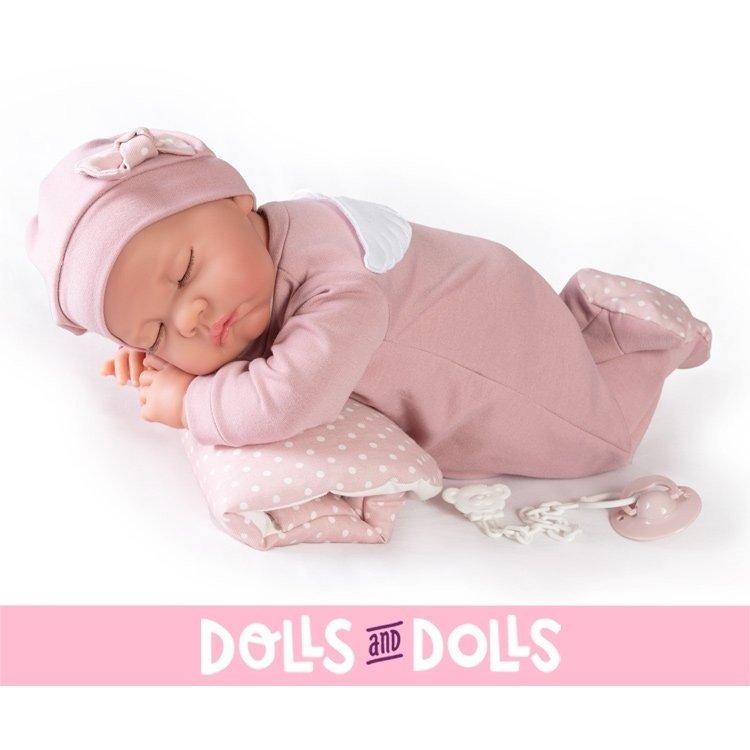 Muñeca Antonio Juan 40 cm - Recién nacida Luna dulces sueños con alitas
