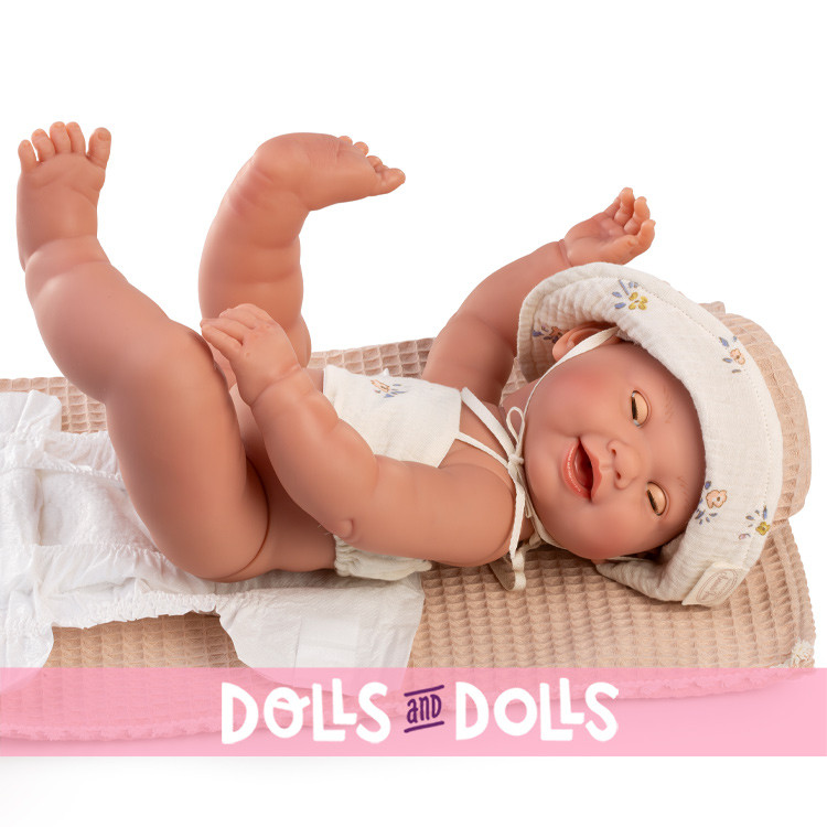 Muñeca Antonio Juan 42 cm - Recién nacida Mia Pipí playera