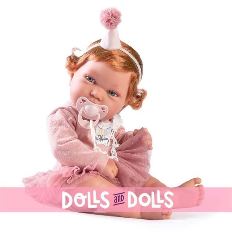 Muñeca Antonio Juan 42 cm - Recién nacida Pipa Felíz Cumpleaños