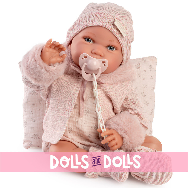 Muñeca Antonio Juan 42 cm - Peso Especial - Recién Nacida Pipa invierno
