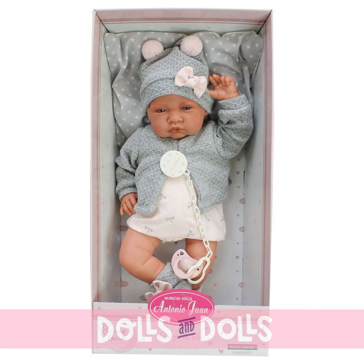 Muñeca Antonio Juan 40 cm - Nacida gris