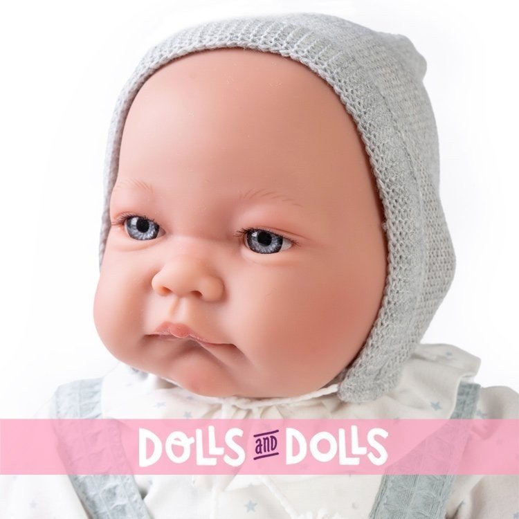 Muñeco Antonio Juan 42 cm - Recién nacido Nico parejita con cojín de estrella