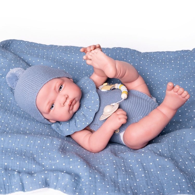 Muñeco Antonio Juan 42 cm - Sweet Reborn Nacido parejita con cuerpo de vinilo