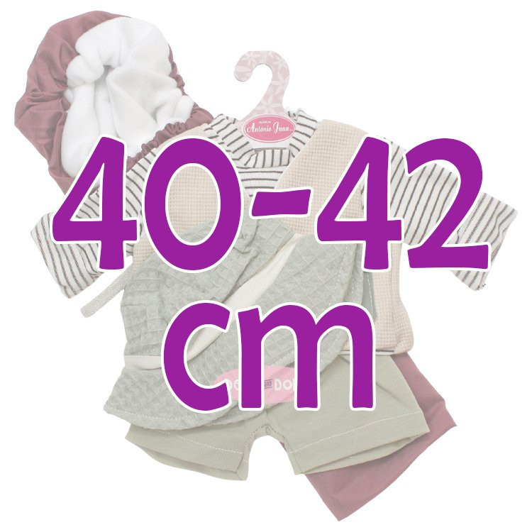 Ropa para muñecos Antonio Juan 40-42 cm - Conjunto verde-beige con sombrero y saco