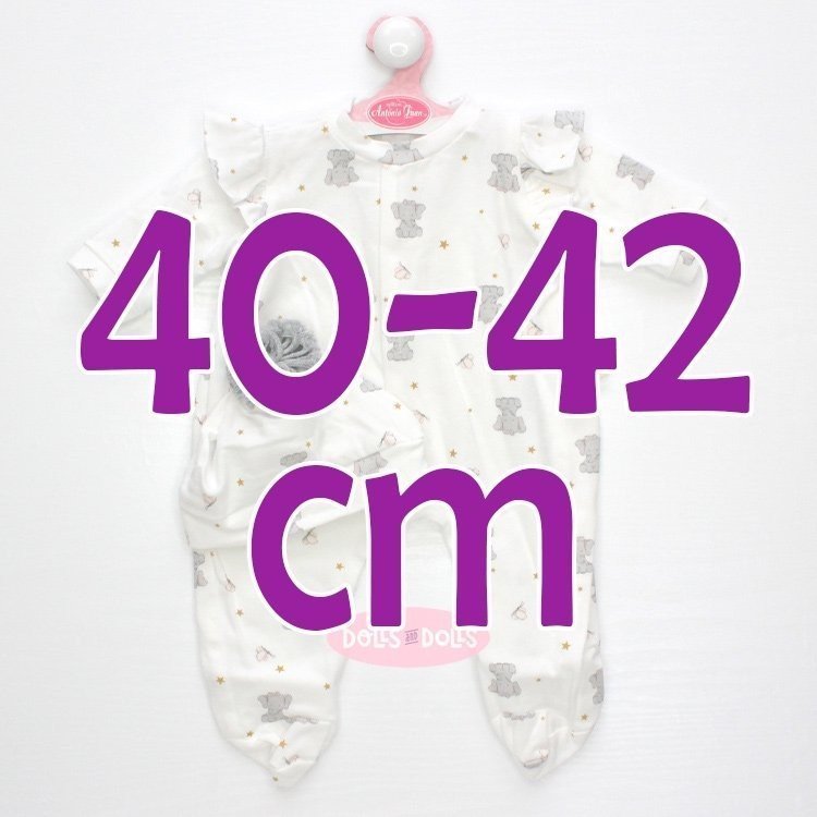 Ropa para muñecos Antonio Juan 40 - 42 cm - Colección Sweet Reborn - Pijama elefantes con gorro