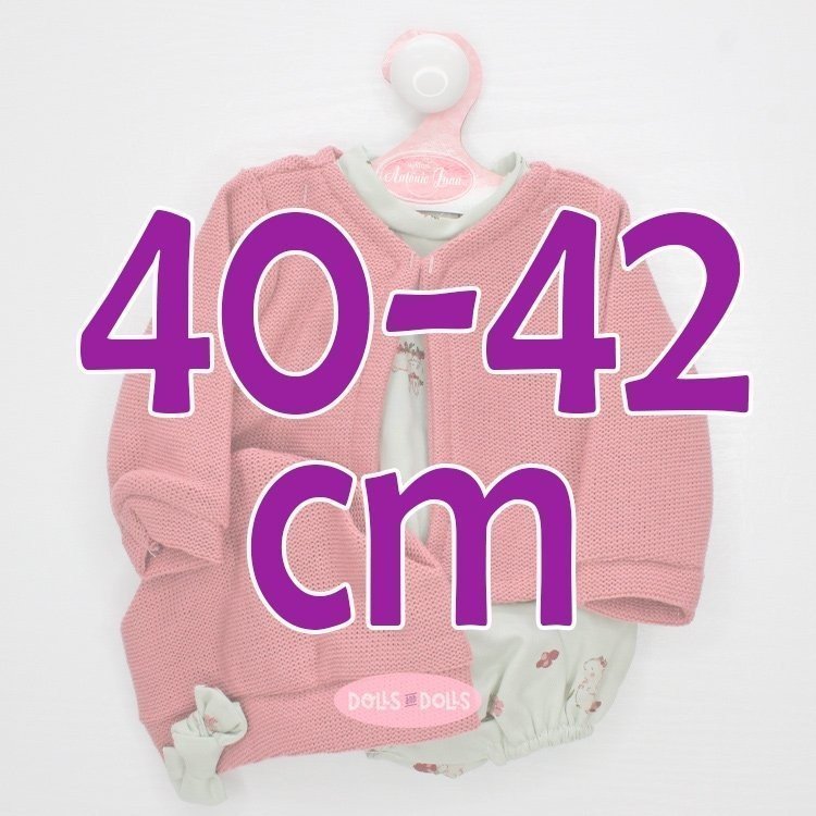 Ropa para muñecos Antonio Juan 40-42 cm - Pelele de conejitos con chaqueta y gorro