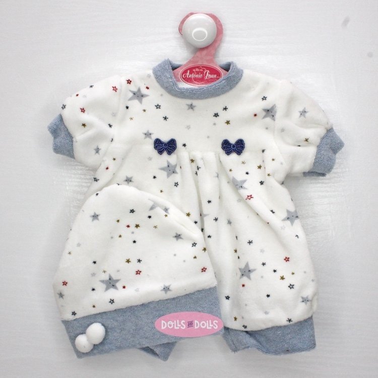 Ropa para muñecos Antonio Juan 40-42 cm - Pelele estrellas con gorro