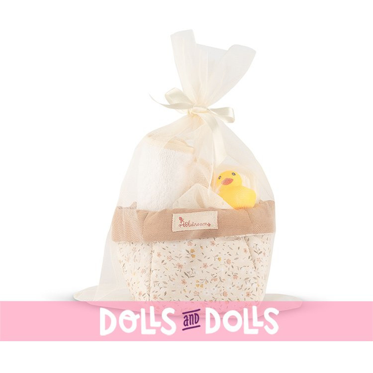 Complementos muñecas Así - Así Dreams - Colección Teresa - Cesta de complementos de baño 36-50 cm