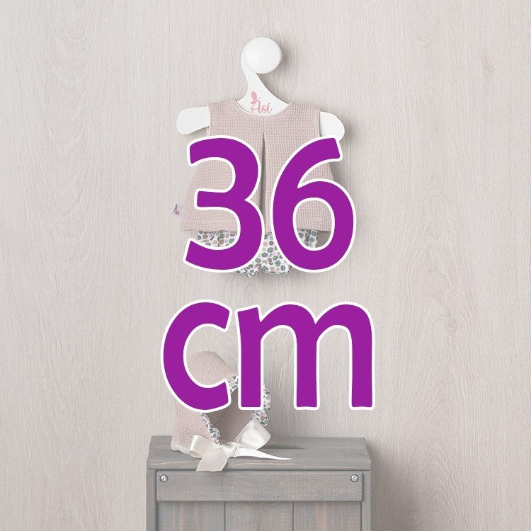 Ropa para Muñecas Así 36 cm - Conjunto de la Colección Nude Dots para muñeco Koke