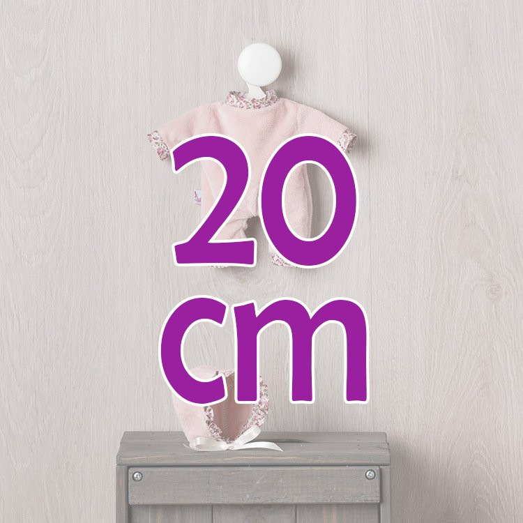 Ropa para Muñecas Así 20 cm - Conjunto terciopelo rosa para muñeco Nené