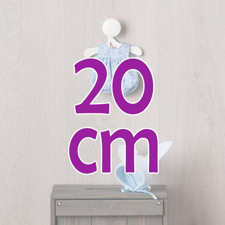 Ropa para Muñecas Así 20 cm - Pelele de flores azules para muñeco Nico