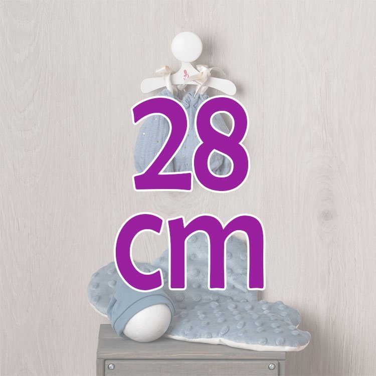 Ropa para Muñecas Así 28 cm - Pelele azul con cojín nube azul para muñeca Gordi