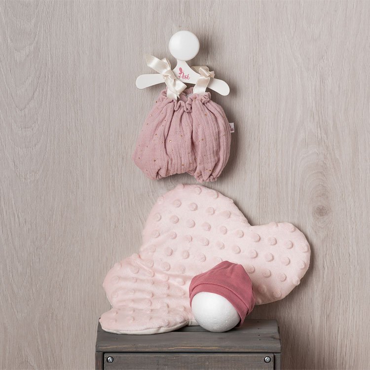 Ropa para Muñecas Así 28 cm - Pelele rosa con cojín nube rosa para muñeca Gordi