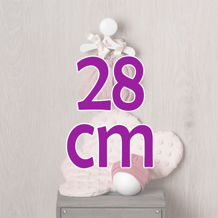 Ropa para Muñecas Así 28 cm - Pelele rosa con cojín nube rosa para muñeca Gordi