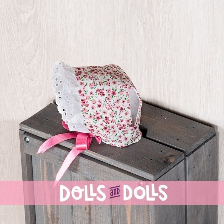 Ropa para Muñecas Así 43 cm - Vestido de rayas rosa con pechera de flores para muñeca María