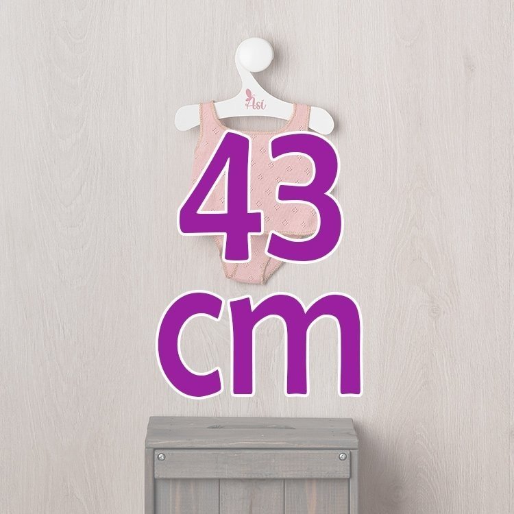 Ropa para Muñecas Así 43 cm - Ropa interior de punto rosa para muñecos María y Pablo