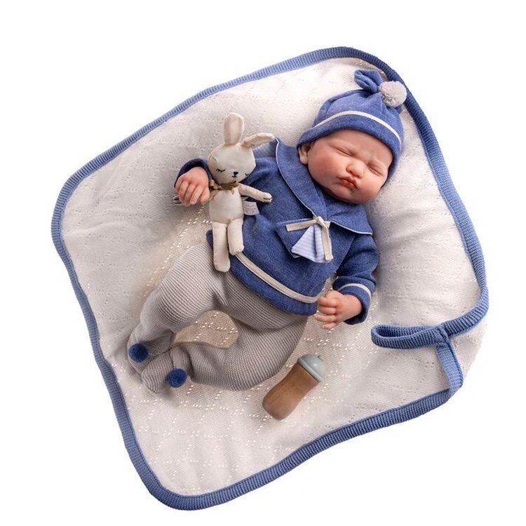 Muñeco Berenguer Classics 43 cm - Bebé Reborn Pintado a Mano - Recién nacido Mateo marinero