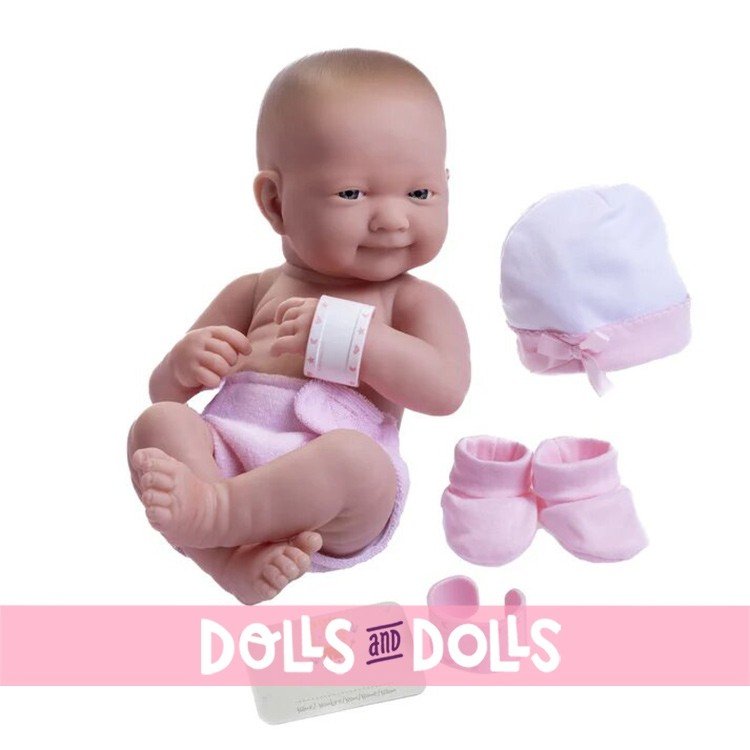 Muñeca Designed by Berenguer 36 cm - La newborn - Tiernos cuidados con boca cerrada y set de ropa