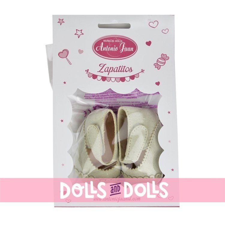 Complementos para muñecas Antonio Juan 40-42 cm - Zapatos merceditas beige - Dolls And Dolls - Tienda de de Colección