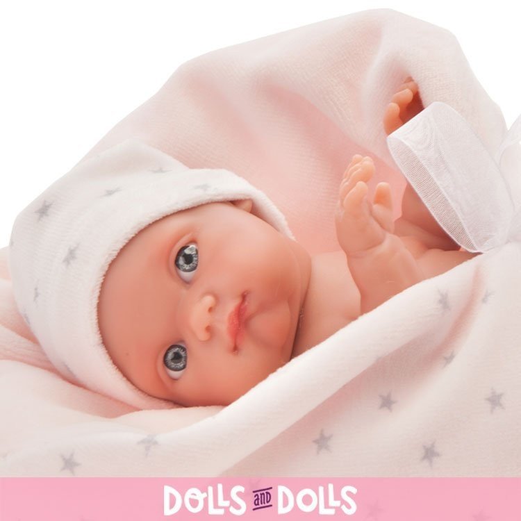 Muñeca Antonio Juan 21 cm - Mufly con manta rosa