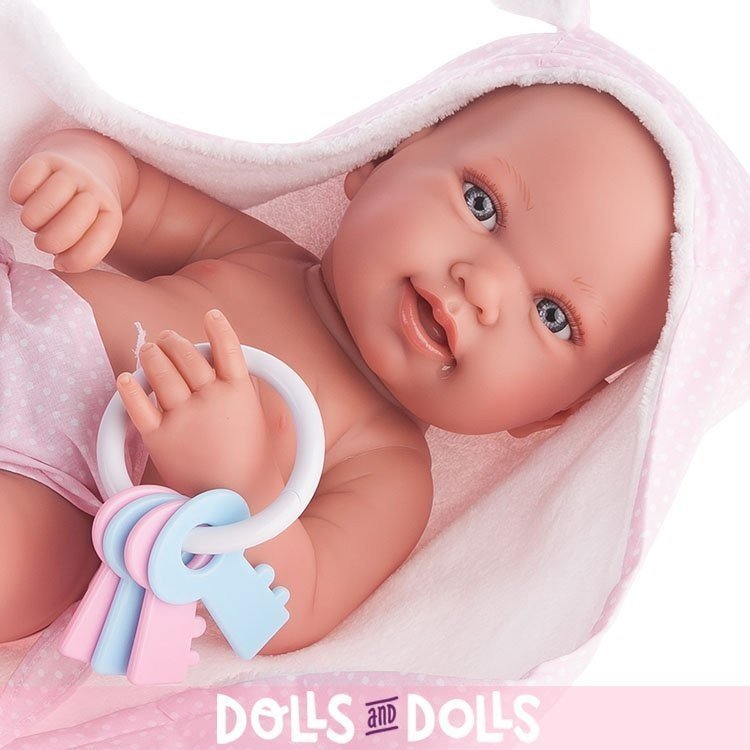Muñeca Antonio Juan 42 cm - Recién nacido Pipa toalla niña