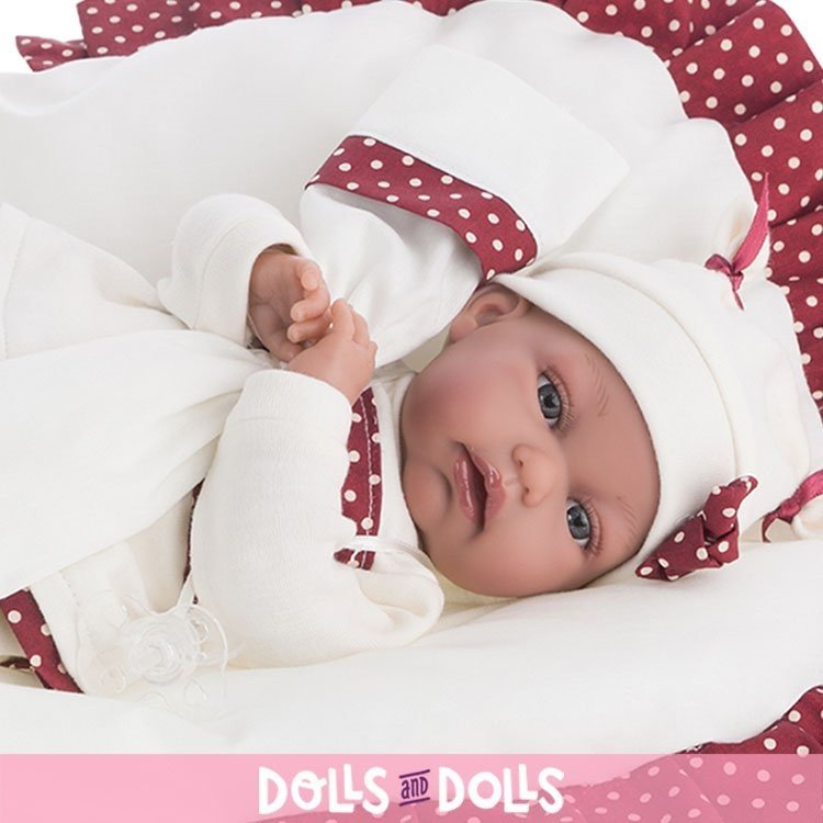Muñeca Antonio Juan 34 cm - Toneta cojín granate