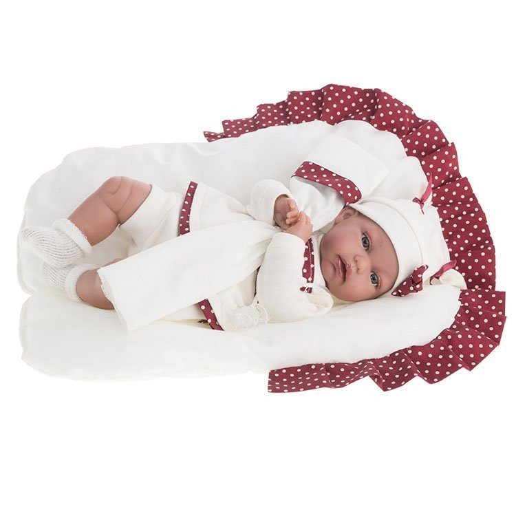 Muñeca Antonio Juan 34 cm - Toneta cojín granate