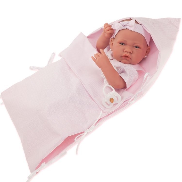 Muñeca Antonio Juan 42 cm - Recién nacida saco niña