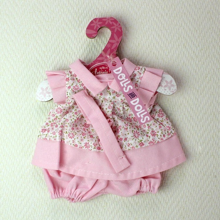 Ropa para muñecas Antonio Juan - Conjunto rosa flores con diadema 26-27 cm