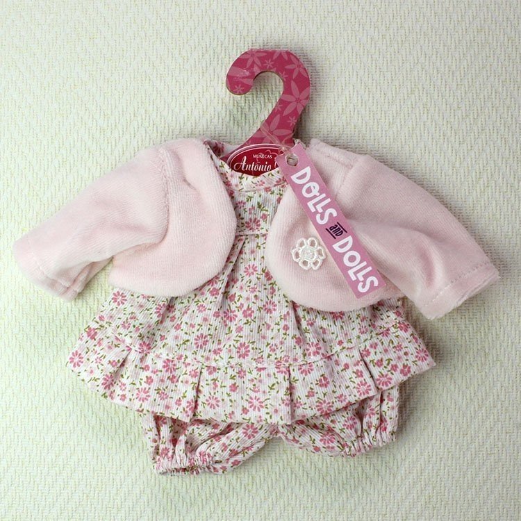 Antonio Juan - Vestido flores con chaqueta rosa 26-27 cm