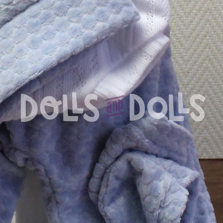 Antonio Juan - Body manga larga, polainas, gorro y manoplas azul-blanco 40-42 cm