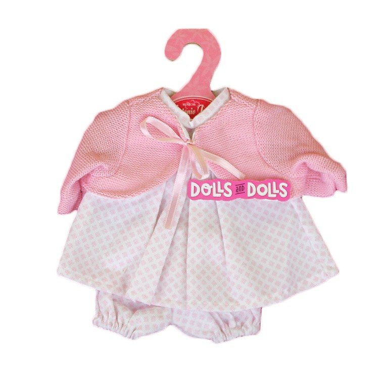 Ropa para muñecas Antonio Juan 26-27 cm - Conjunto estampado con chaqueta rosa