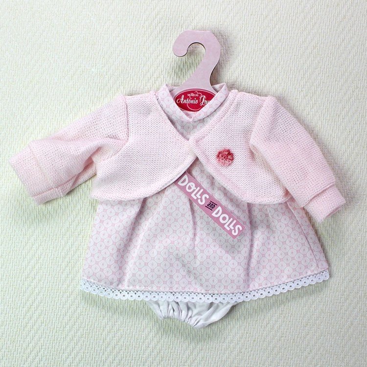 Ropa para muñecas Antonio Juan 33-34 cm - Vestido hexágonos rosas con chaqueta rosa