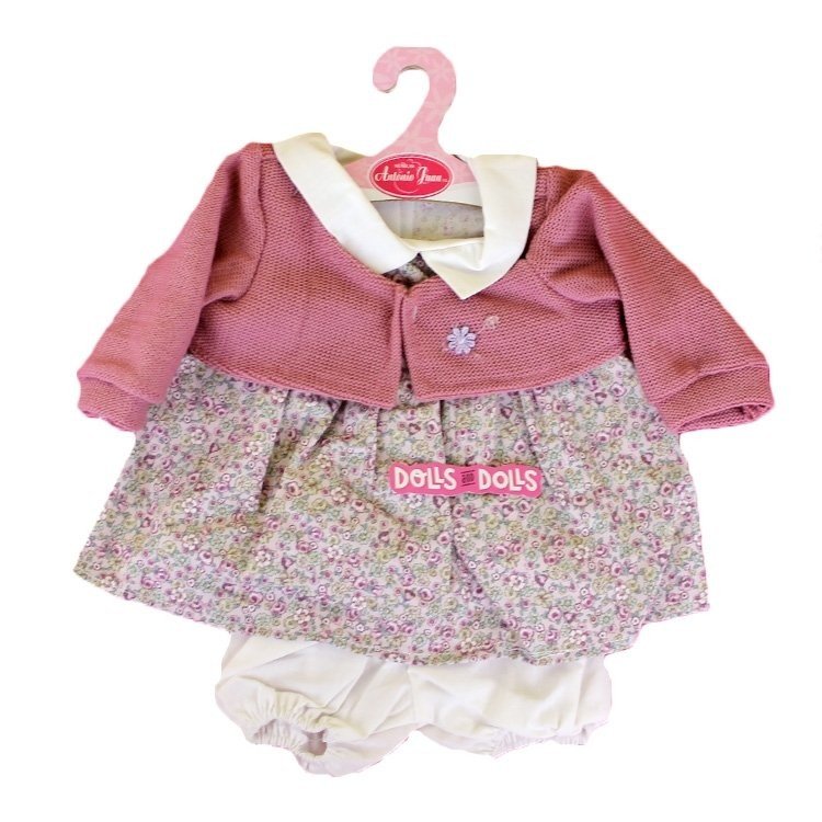 Ropa para muñecos Antonio Juan 40-42 cm - Conjunto rosa estampado con chaqueta