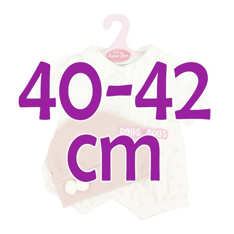 Ropa para muñecos Antonio Juan 40-42 cm - Conjunto estampado de estrellas con gorro