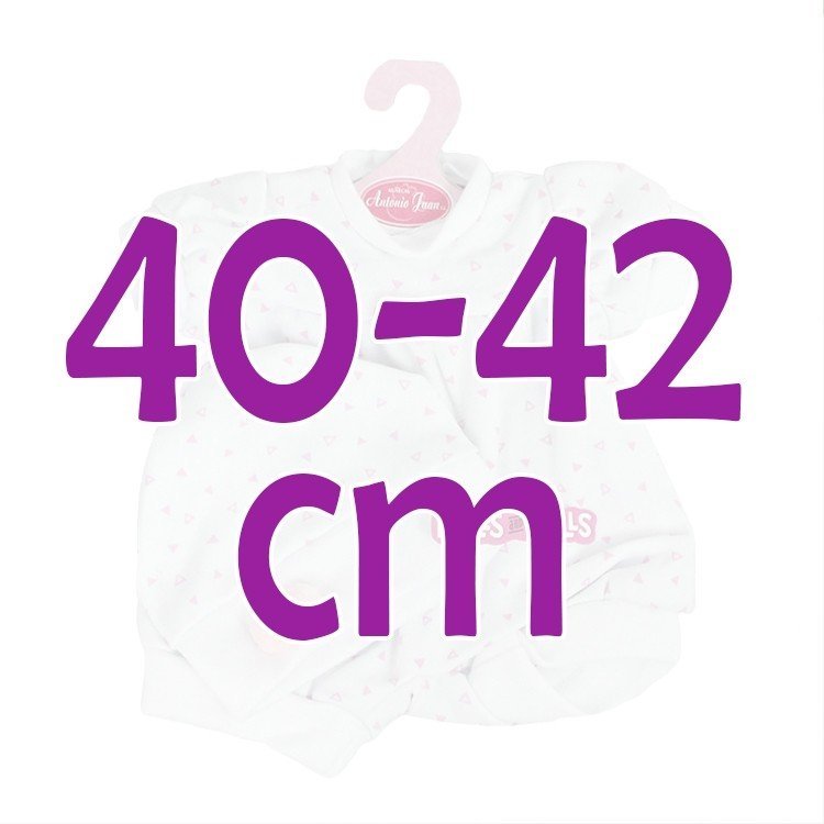Ropa para muñecos Antonio Juan 40-42 cm - Conjunto estampado de triángulos con gorro