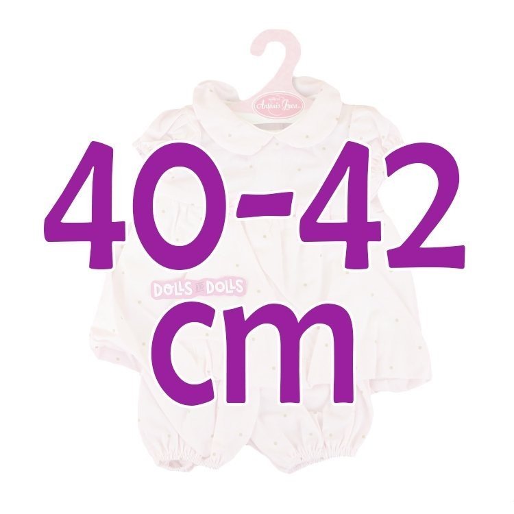 Ropa para muñecos Antonio Juan 40-42 cm - Conjunto rosa con puntos dorados