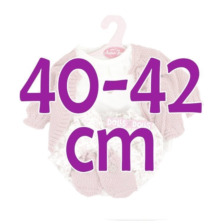 Ropa para muñecos Antonio Juan 40 - 42 cm - Colección Sweet Reborn - Conjunto estampado de flores con peúcos