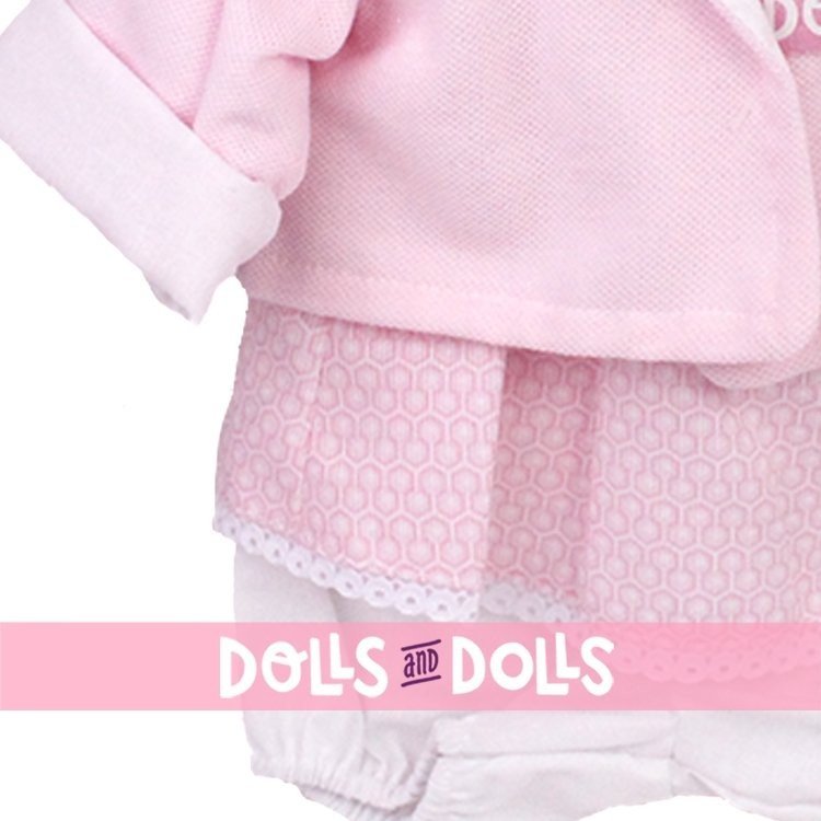 Ropa para muñecos Antonio Juan 40-42 cm - Conjunto rosa estampado con chaqueta