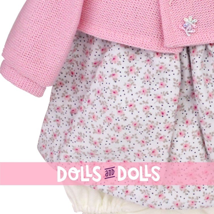 Ropa para muñecos Antonio Juan 40-42 cm - Conjunto estampado de flores con chaqueta 