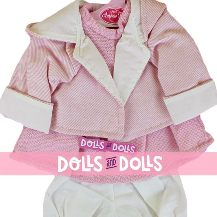 Ropa para muñecos Antonio Juan 40-42 cm - Conjunto rosa con chaqueta con capucha