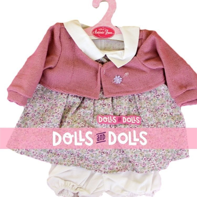 Ropa para muñecos Antonio Juan 40-42 cm - Conjunto rosa estampado con chaqueta