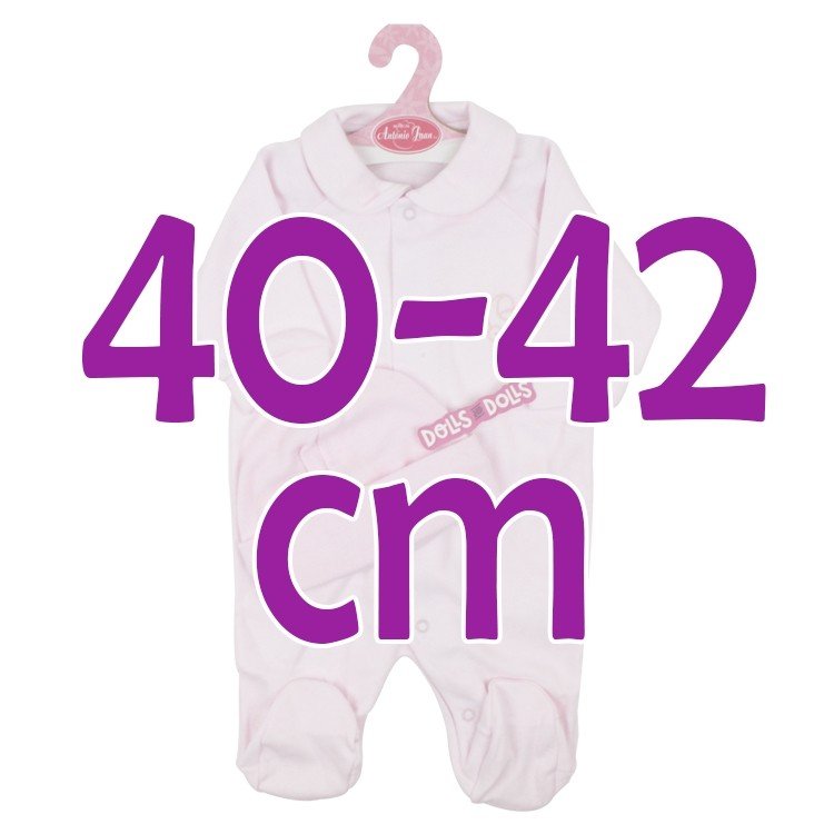 Ropa para muñecos Antonio Juan 40 - 42 cm - Colección Sweet Reborn - Pijama rosa de con gorro