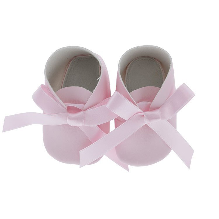 Complementos muñecas Así 43 a 46 cm - Botitas bebé piel rosa con lazo rosa para muñecos María, Pablo, Leo y Serie Limitada